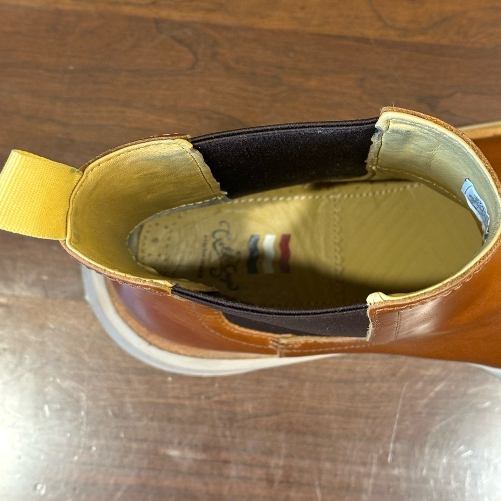 🌟3xHP🌟Sperry Gold Cup Commodore Plushwave  Cognac Tan Leather Chelsea Boot 11 - Picture 9 of 16